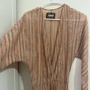 Reformation Lurex Long Sleeve Dress for the Holidays